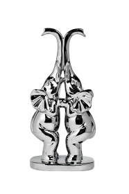 Статуэтка "Набор слонов" серебро см Garda Decor 10K9483B