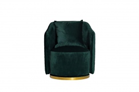 Кресло вращающееся, велюр зеленый см Garda Decor 48MY-2573 GRN GLD