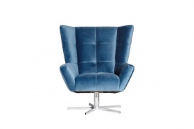 Кресло вращающееся велюр синий см Garda Decor ZW-868 BLU SS