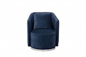 Кресло вращающееся, велюр темно-синий см Garda Decor 48MY-2573 DBL