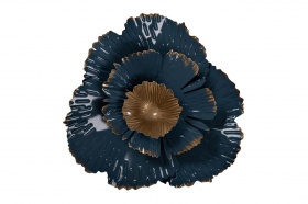 Декор настенный"Цветок"золотисто-голубой Garda Decor 37SM-0848