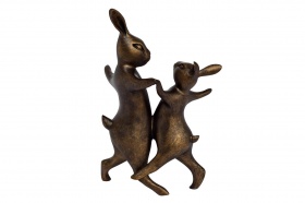 Статуэтка "Танцующие кролики"цв.бронза Garda Decor D1831