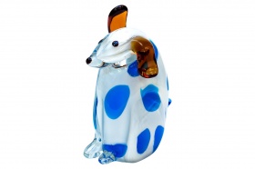 Статуэтка "Собака" бело-голубая см Garda Decor F4097