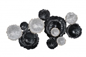 Декор настенный Цветы серебристо-черные см Garda Decor 37SM-0277-R1