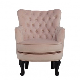 Кресло велюр розовый см Garda Decor PJC741-PJ621