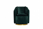 Кресло вращающееся, велюр зеленый см Garda Decor 48MY-2573 GRN GLD
