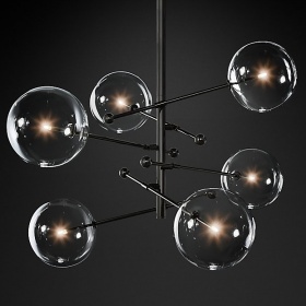 Люстра Restoration Hardware Glass Globe Mobile 55" Polished Black