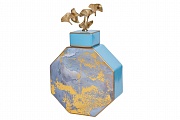 Ваза керамич. с крышкой голубая с золотом, см Garda Decor 55RD3570L