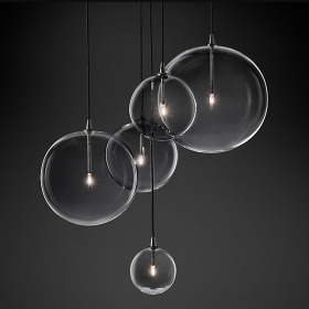 Подвесной светильник Restoration Hardware Glass Globe Mobile Cluster Black