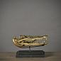 Статуэтка Ateliers C&S Davoy Gold Crocodile Head S