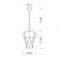 Подвесной светильник Sylcom 1443/24 INOX AS