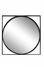 Зеркало в черной раме d81см Garda Decor 19-OA-6321